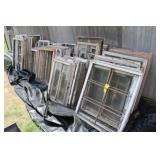 Approx. (80) Vintage Wooden Windows, Assort. Sizes