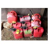 (10) 2.5 & 5 Gallon Plastic Gas Cans