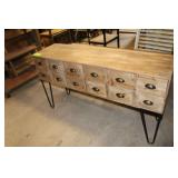 Rustic 12-Drawer Cabinet Approx 56"W x 16"D x