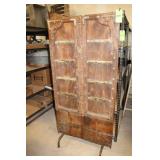 Vintage Window Shutters on Display Stand,