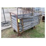 Rustic Rolling Cart, Approx. 64"L x 27"W x 43"H