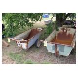 (2) Metal Garden Dump Carts