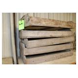 (18) Rustic Wooden Trays 30" x 16"  x 5"H,