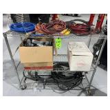 Rolling Cart w/Contents; Lifeline Fire Bottles,