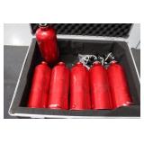 (7) Sigg Water Bottles in Hard Case