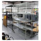 Assort. Metro-Style Shelves, Some with Casters