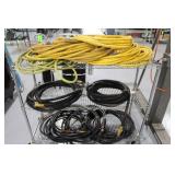 Rolling Cart w/Contents; Assort. Air Hoses