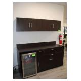 Uline Credenza (3 Pieces) w/Trash Receptacle