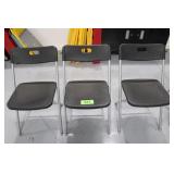 (3) Resin Folding Chairs