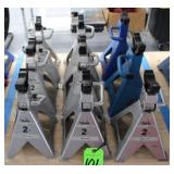 Lot of (9) 2-Ton Floor Jacks