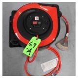 Retractable Extension Cord Reel, 65 Feet,