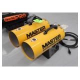 (2) Master 60K BTU Propane Forced Air Heaters,