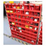 72-Hole Metal Storage Bin, Approx. 34"W x 1