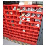 72-Hole Metal Storage Bin, Approx. 34"W x 1