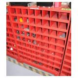 72-Hole Metal Storage Bin, Approx. 34"W x 1