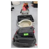 Assort. Drain Tubs, Pans & Funnels, As Shown