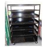 Metal Rolling Cart, Approx. 42"W x 24"D x 62"H