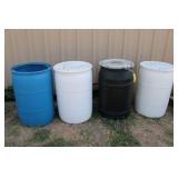 (4) 55 Gal. Resin Drums