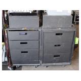 Rolling Travel Case w/Assort. Mic Stand Parts