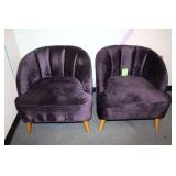 Pair of Purple Club Chairs