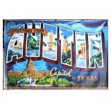 "Greetings from Austin" Banner, as Famous Mural