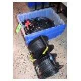 Lot of Assort. Coax Cables in Tote & (2) Spools