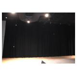 Georgia Stage Masking Curtain Panel, Black,