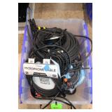 (~100) Assort. Mic Cables in Tote