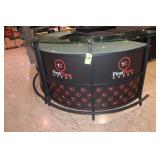 1/4 Round Glass-Top Reception Desk