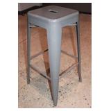 (4) Grey Metal Stack Stools