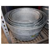 (7) Galvanized Tubs, Largest Approx. 28" Dia.
