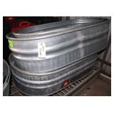 (3) Galvanized Troughs, Largest Approx. 46"L