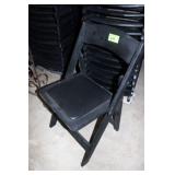 Black Wooden Folding Chairs w/Padded Seat