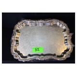 (2) Trays, Heavy Silverplated, 24" x 18"
