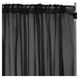 Drapes for Pipe & Drape, (18) Black Sheer 14