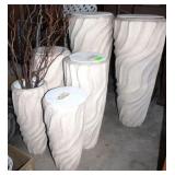 (6) Swirl Urns; (2) 4