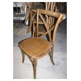 Cross Back Wooden Chairs in Vintage Finish w/Seats