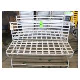 (2) White Metal Benches, Approx. 48"W