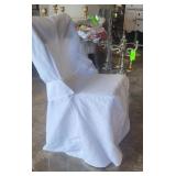 (220) White Chair Covers for Folding Chairs,