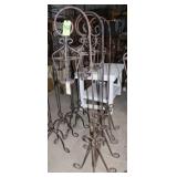(4) Lanterns, Wrought Iron, Approx. 67"T