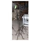 (4) Lanterns, Wrought Iron, Approx. 63"T