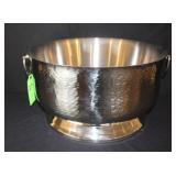 (4) Beverage/Ice Tubs, Hammered Stainless Steel,