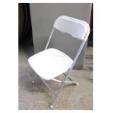 Folding Chairs, White Plastic