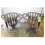 (2) Wrought Iron Plant Stands Approx 2