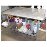 Stainless Steel Work Table, Approx. 48"x30"x35"H