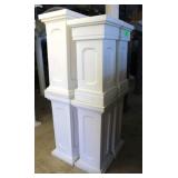 Lot of (8) Columns, White Resin