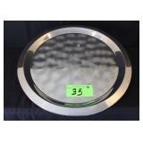 (5) Round Trays, Stainless Steel; (4) 20",