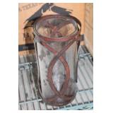 (16)  Hurricane Vases, Wrought Iron, 10"T