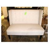 Ivory Fabric Love Seat, Approx. 52"W x 30"D x