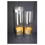 (21) 16" Gold Band Vases; (12) 14" Gold Band